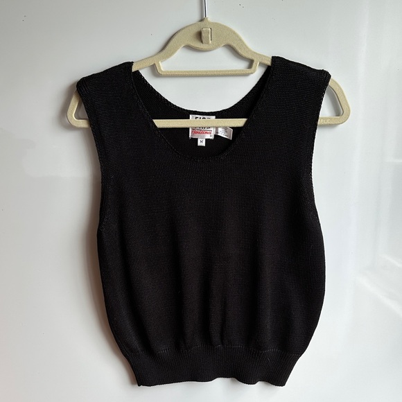 FIA ITALIA Black Knit Sleeveless Top - Picture 5 of 5